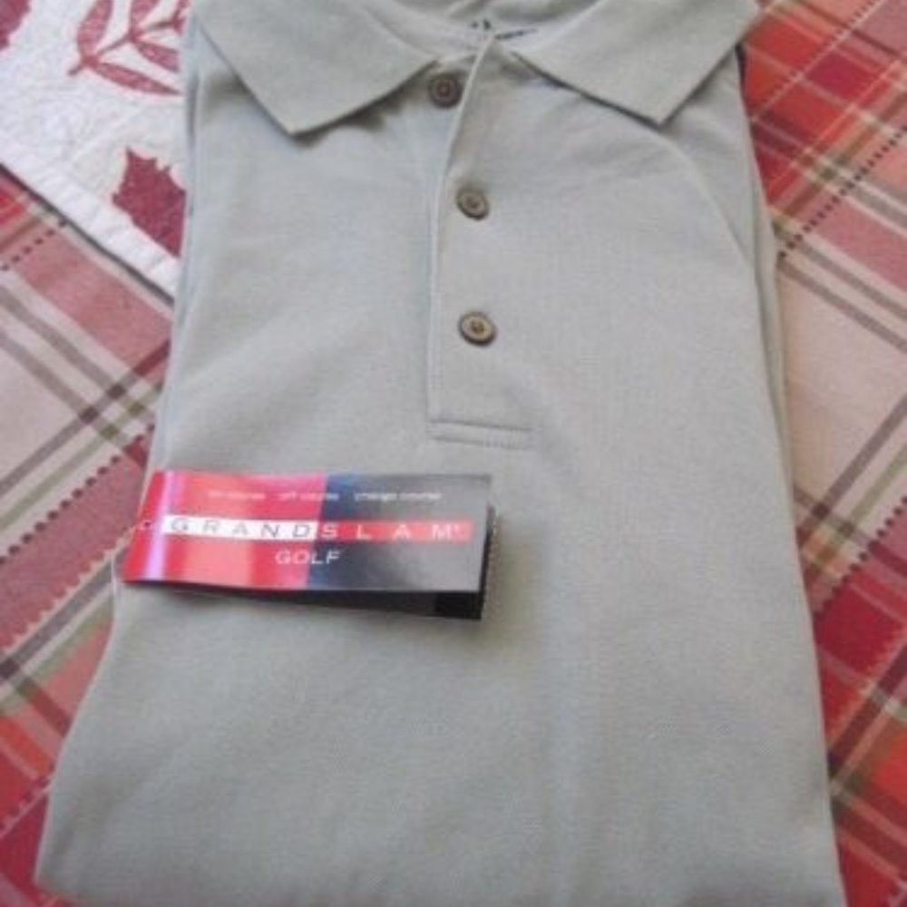 GRAND SLAM GOLF POLO SHIRT W/ THREE BUTTONS IN FRONT & COLLAR  XXL/XXG NWT